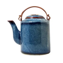 New Boutiques de musées Théière cylindre Khalam - Bleu océan - ZaoZam