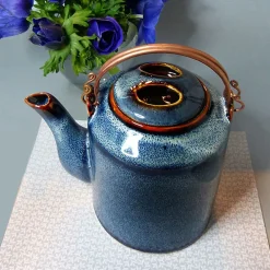 New Boutiques de musées Théière cylindre Khalam - Bleu océan - ZaoZam