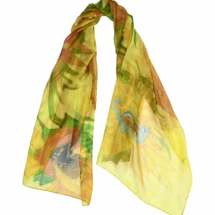 Clearance Boutiques de musées Étole en soie Vincent van Gogh - Les tournesols - Van Gogh Museum Amsterdam®