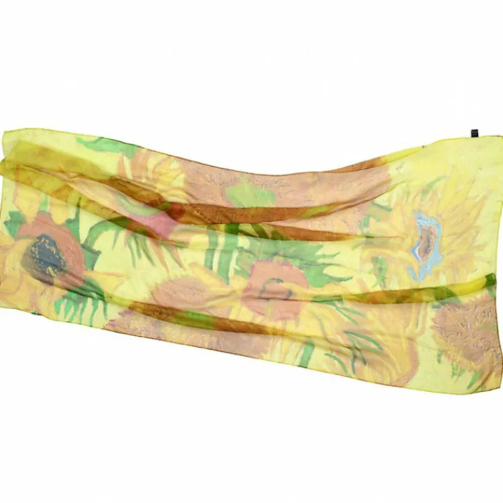 Clearance Boutiques de musées Étole en soie Vincent van Gogh - Les tournesols - Van Gogh Museum Amsterdam®