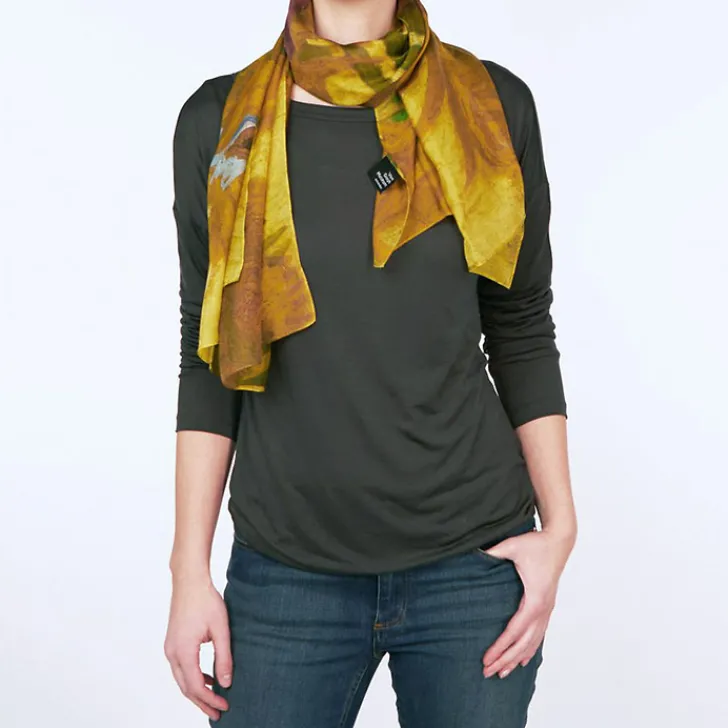 Clearance Boutiques de musées Étole en soie Vincent van Gogh - Les tournesols - Van Gogh Museum Amsterdam®