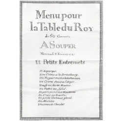 Boutiques de musées Art De La Table-Torchon "11 Petits entremets Menu du Roy"