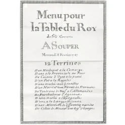 Best Boutiques de musées Torchon "12 Terrines Menu du Roy"