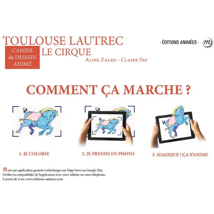 Boutiques de musées Loisirs Créatifs-Toulouse-Lautrec Le cirque - Cahier de dessin animé