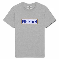 Hot Boutiques de musées T-shirt brodé Liberté - Gris