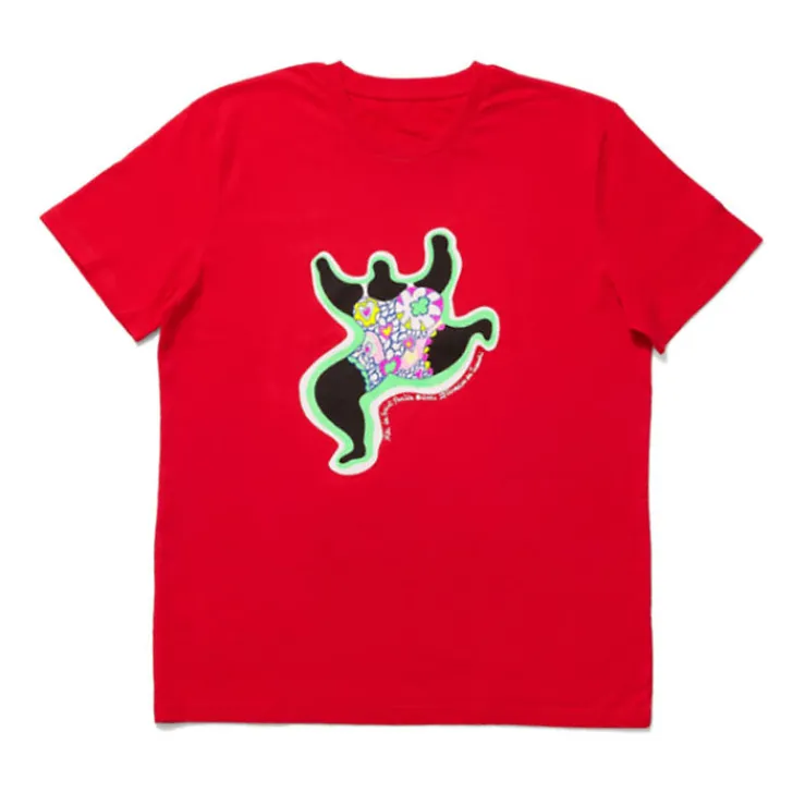 Boutiques de musées T-Shirts Et Sweats-T-shirt rouge Unisex Leaping Nana - Niki de Saint Phalle