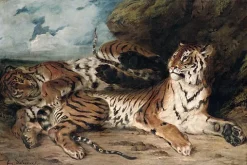 Boutiques de musées Panneaux Aluminium|Panneaux Acryliques-Étude de deux tigres, dit aussi Jeune tigre jouant avec sa mère (panneaux aluminium)