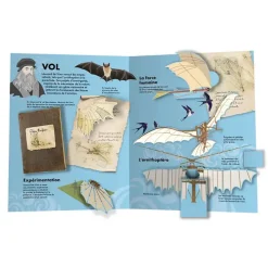 Boutiques de musées Livres Jeunesse-Un livre tout animé - Les inventions de Léonard De Vinci