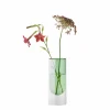 New Boutiques de musées Vase en forme de tube Vert 16 cm