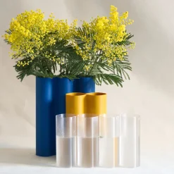 Boutiques de musées Design-Vase Álvaro 3 - Bleu mat - Warren & Laetitia