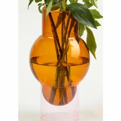 New Boutiques de musées Vase tube Bulle - Ambre