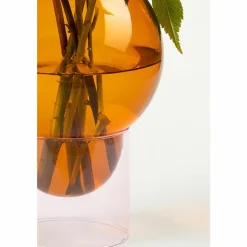 New Boutiques de musées Vase tube Bulle - Ambre