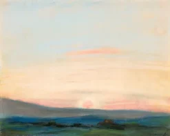 Boutiques de musées Panneaux Aluminium|Panneaux Acryliques-Vaste plaine sous un grand ciel, au soleil couchant (panneaux aluminium)