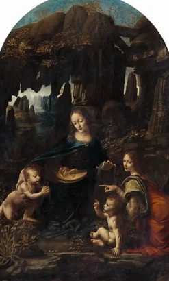 Sale Boutiques de musées Vierge à l'Enfant avec saint Jean Baptiste et un ange, dite La Vierge aux rochers (panneaux aluminium)