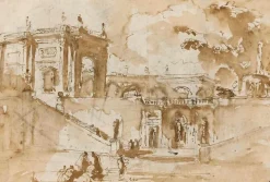 Sale Boutiques de musées Vue de la villa Albani (toiles sur châssis)