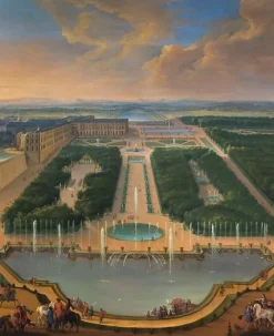 Boutiques de musées Toiles Encadrées|Toiles Sur Châssis-Vue du château de Versailles depuis le Bassin du Dragon et de Neptune (toiles encadrées)
