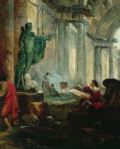 Best Boutiques de musées Vue imaginaire de la grande galerie du Louvre en ruines (panneaux acryliques)